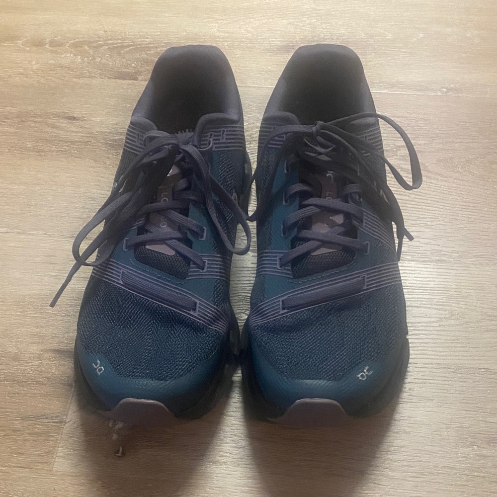 On Running Women's Shoes in Dark Blue and Gray